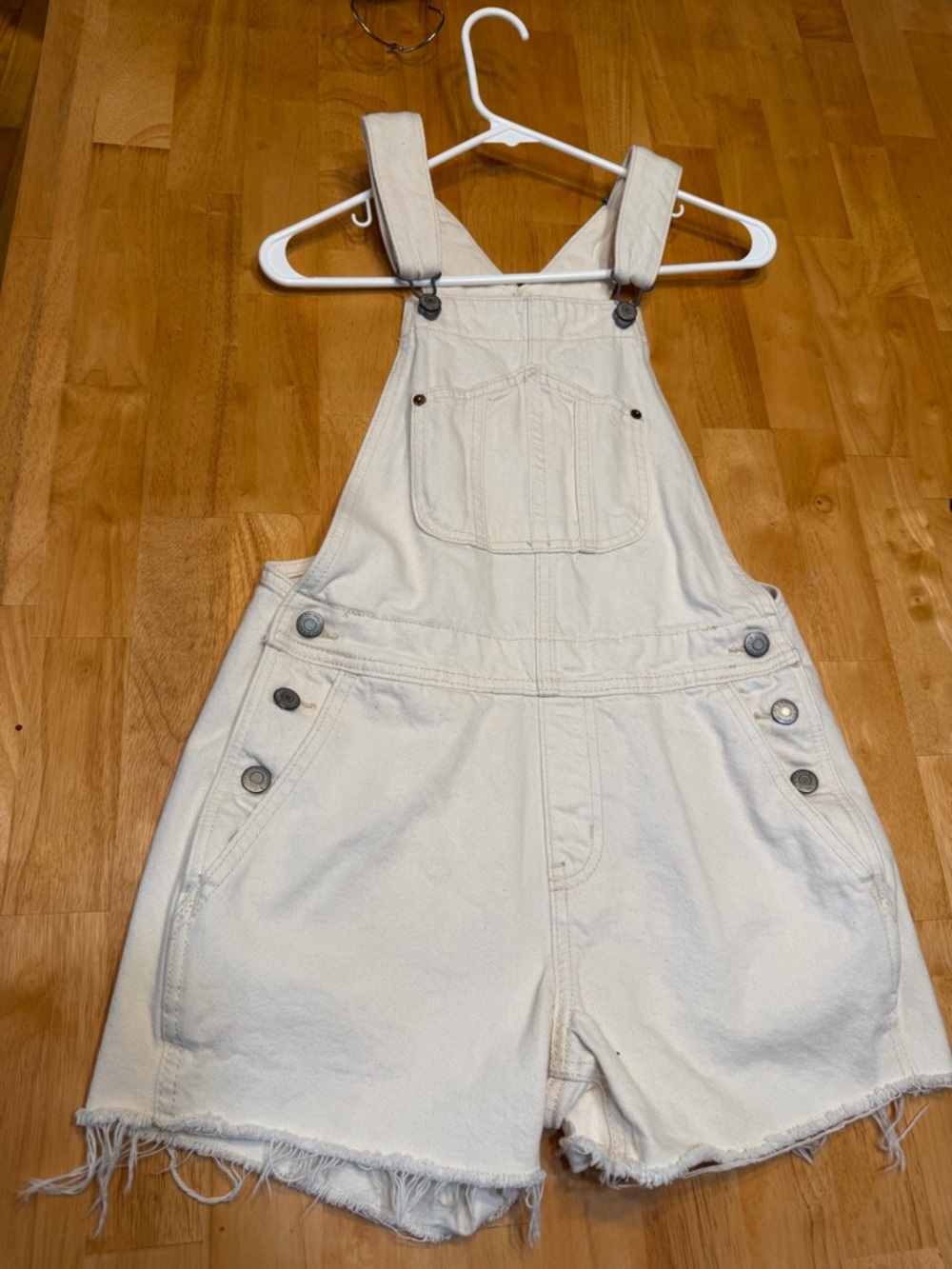 Old Navy Cream Denim Overalls